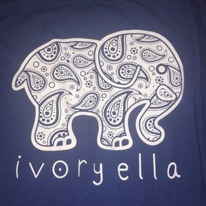 navy blue ivory ella long sleeve tee